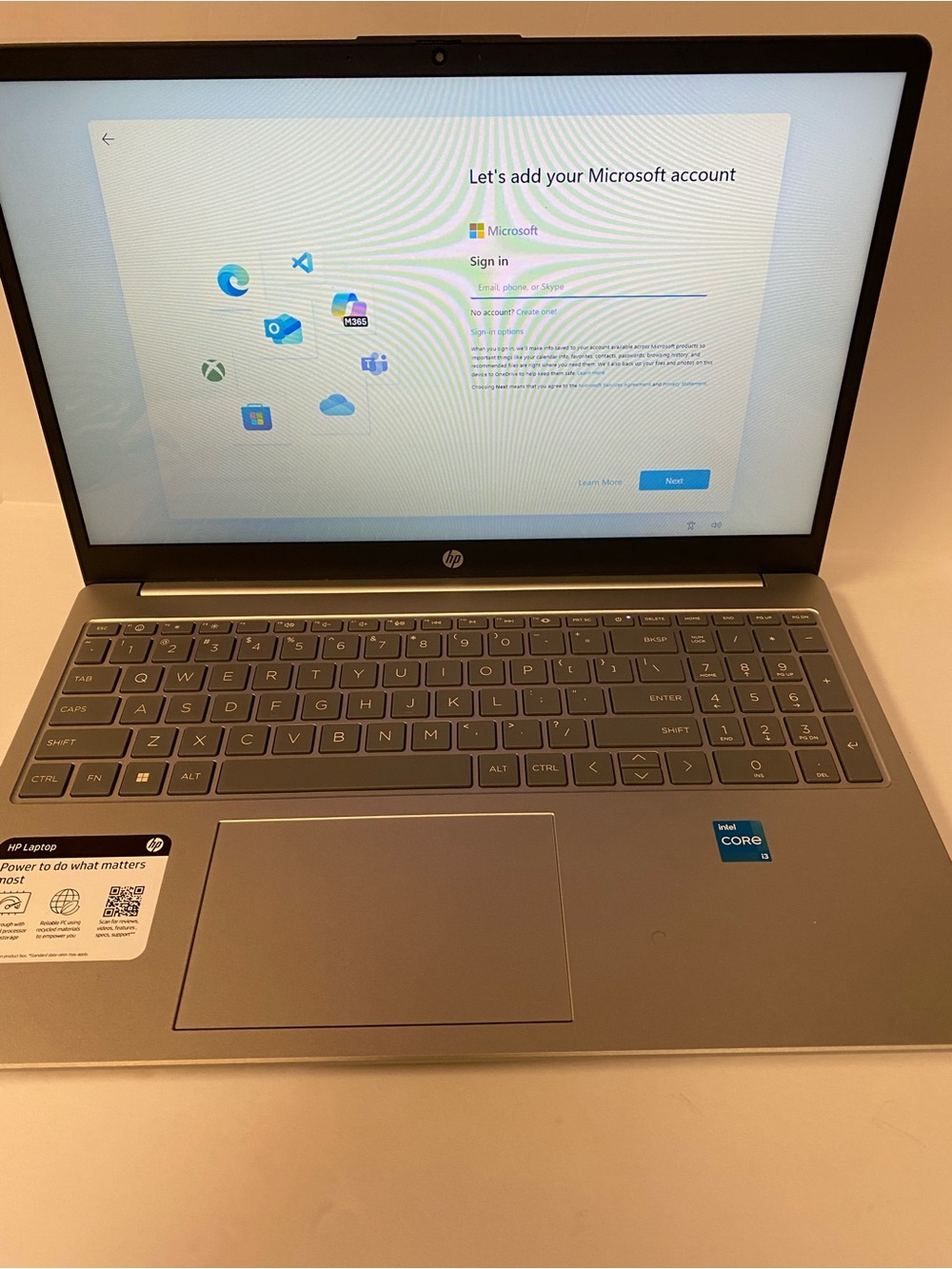 HP Silver Laptop 15 / 8 GB 256 GB  with charger